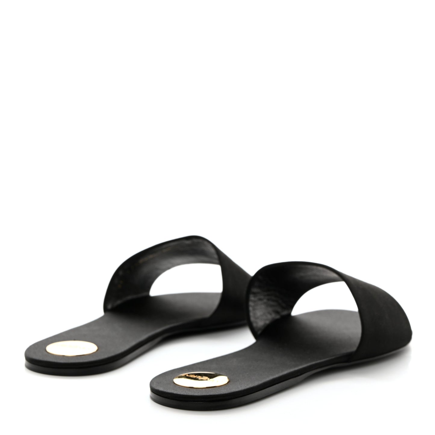 Grosgrain Carlyle Leopard Slide Sandals 38.5 Black