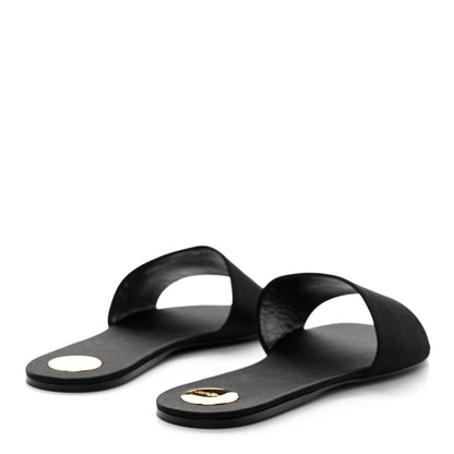 Saint Laurent Grosgrain Carlyle Leopard Slide Sandals 38.5 Black 4 of 9