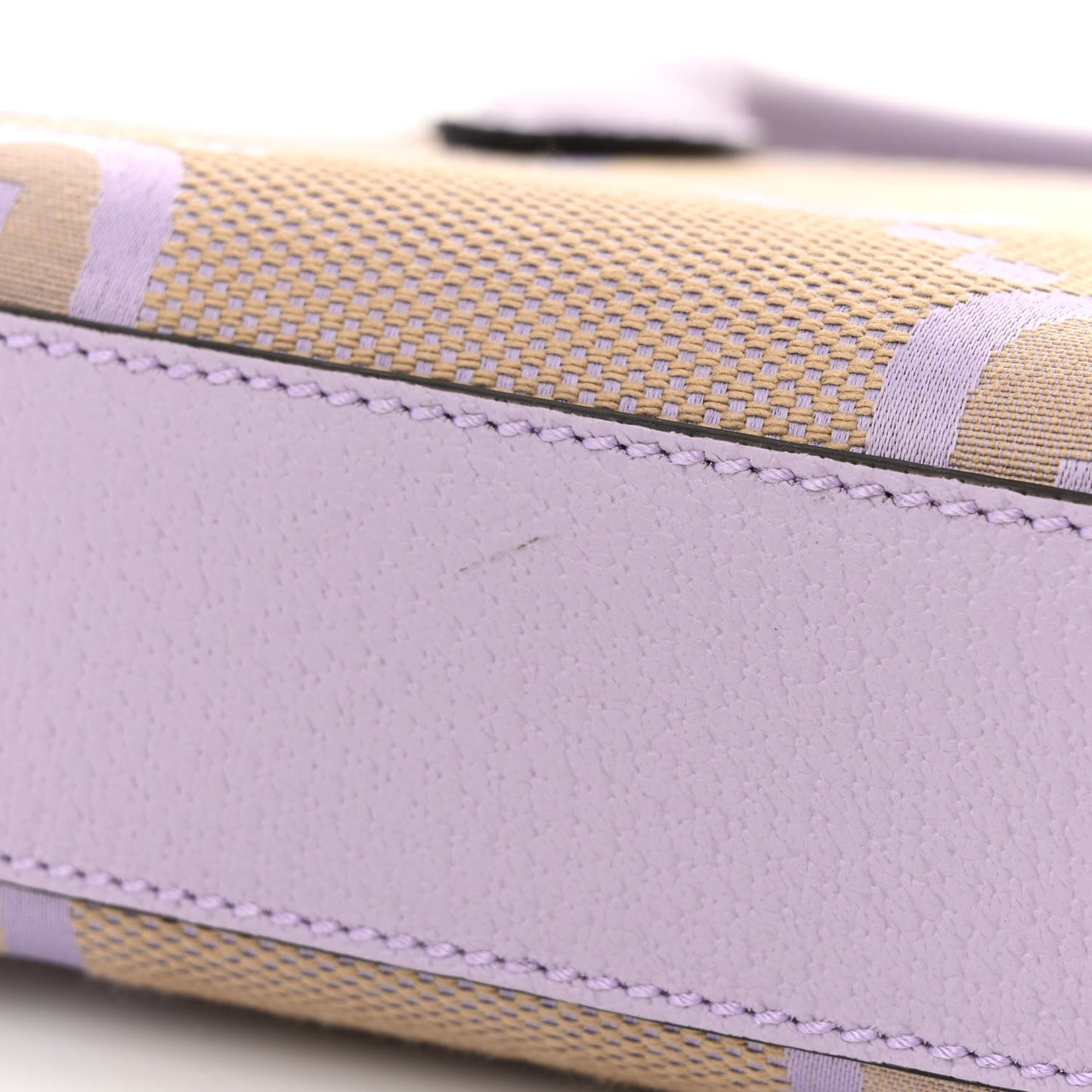 Monogram Jumbo GG Textured Dollar Calfskin Mini Tote Bag Beige Lapis