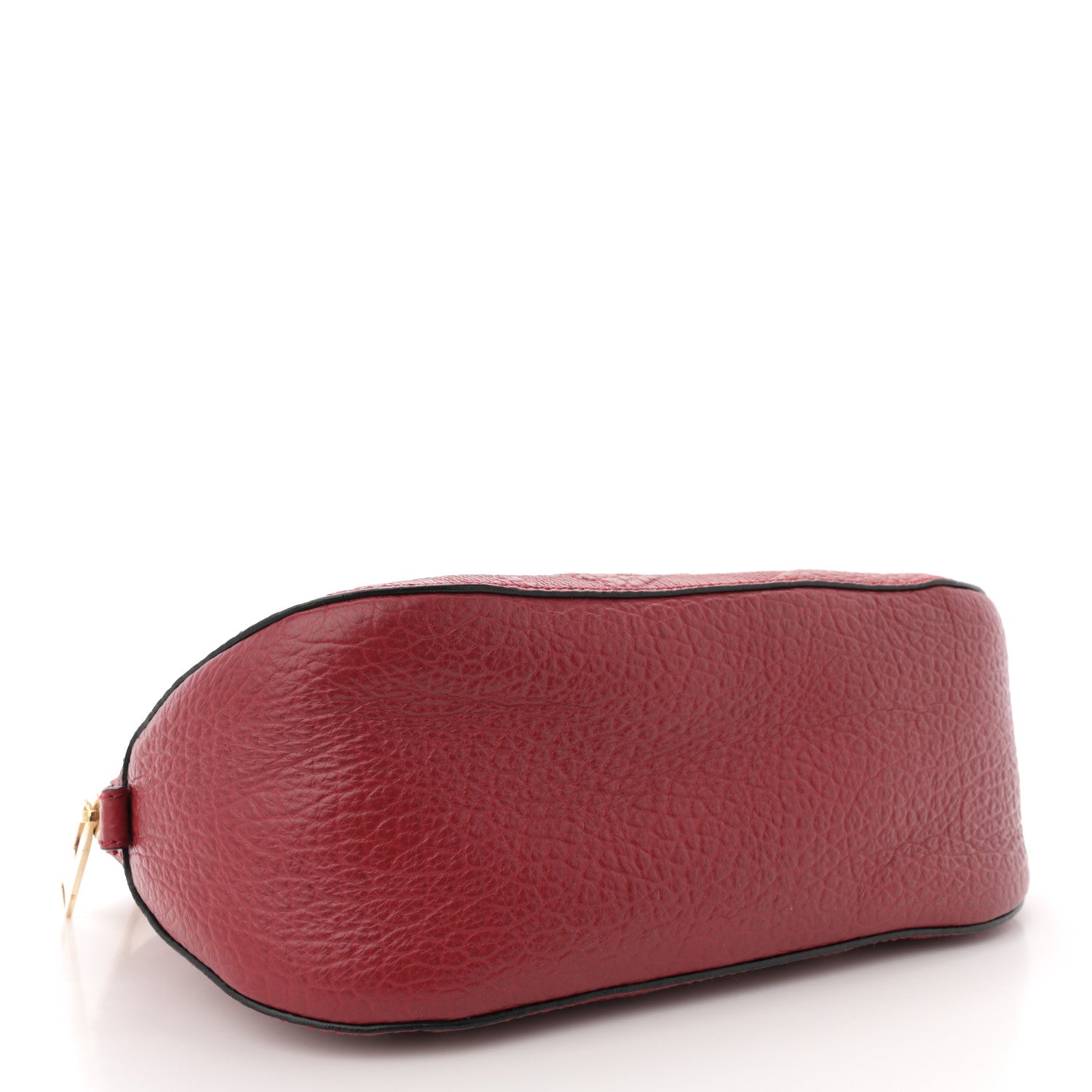 Burberry Heritage Grain Check Embossed Small Orchard Bowling Bag Military Red 4 of 13
