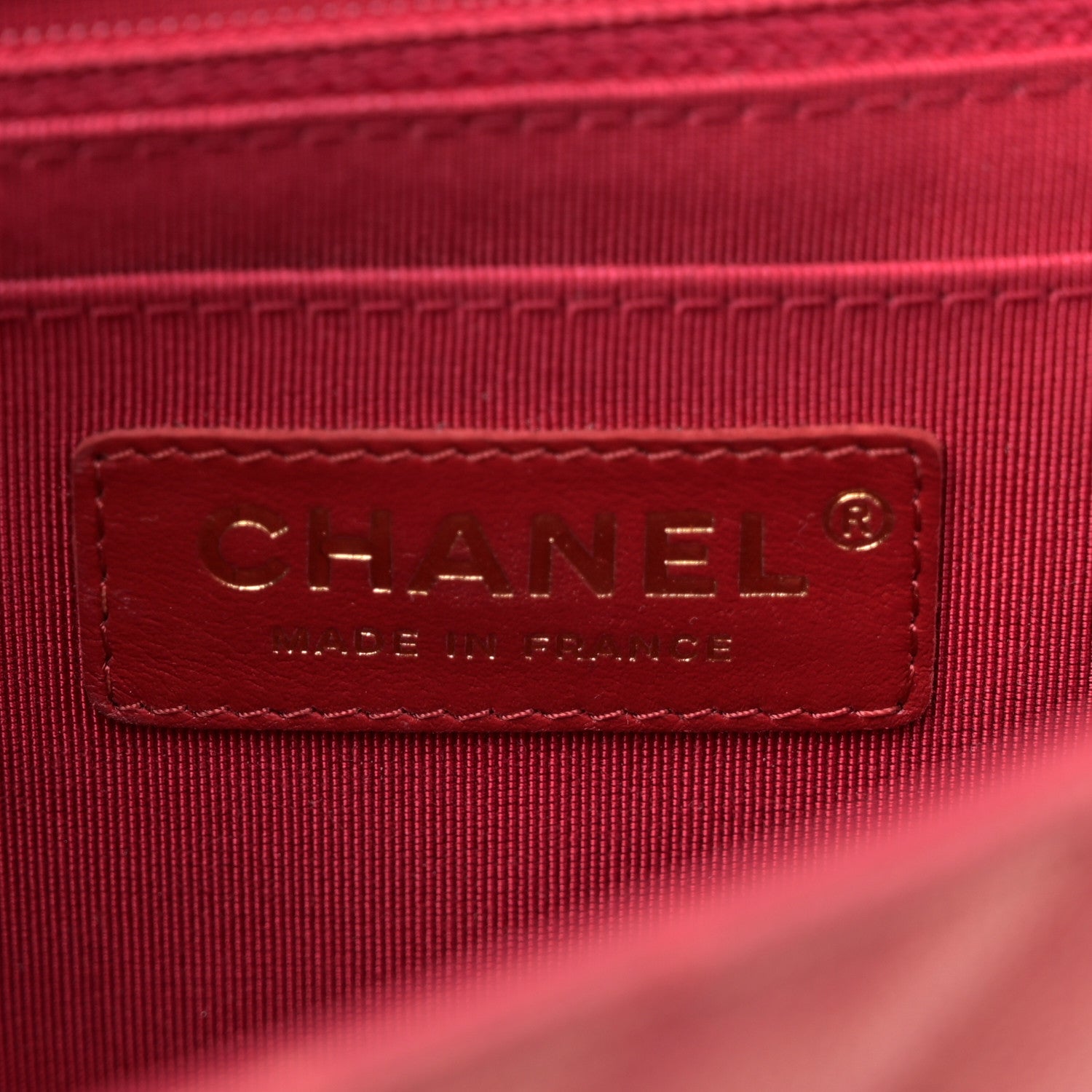 Chanel Metallic Caviar Chevron Quilted Medium Statement Flap Dark Pink 6 of 10