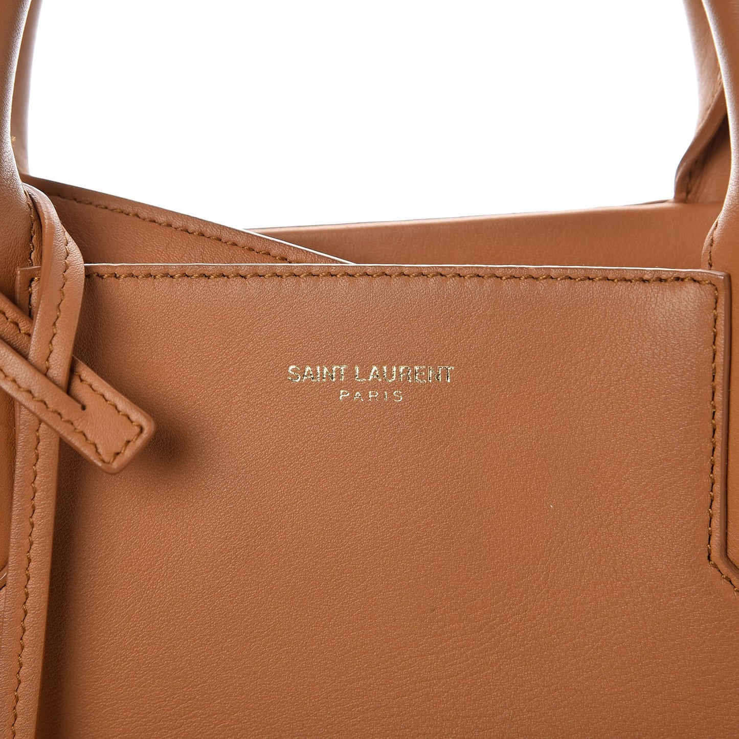 Calfskin Small Rive Gauche Fringe Tote Tan