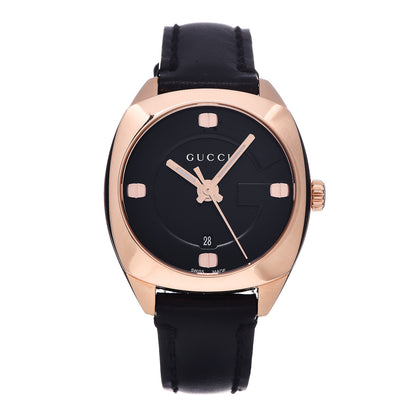 Gucci Stainless Steel Calfskin 29mm GG2570 Quartz Watch Black 1 of 11