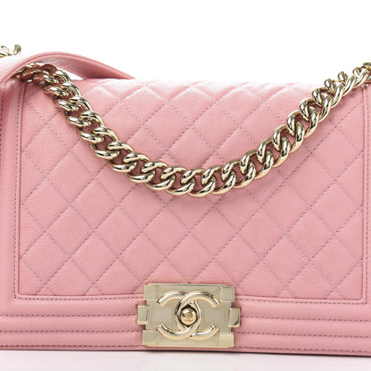 Chanel Caviar Quilted Medium Boy Flap Pink 11 of 12