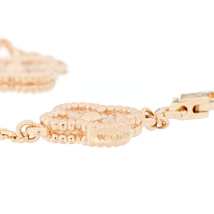 Van Cleef & Arpels 18K Rose Gold 6 Motifs Sweet Alhambra Bracelet 4 of 6