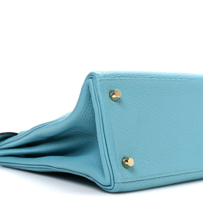 Hermes Togo Kelly Retourne 28 Bleu Atoll 18 of 21