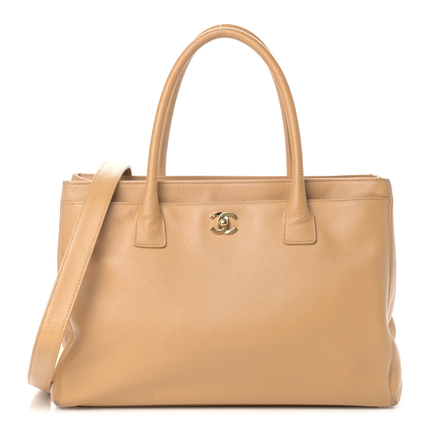 Chanel Calfskin Cerf Executive Shopper Tote Beige 2 of 15