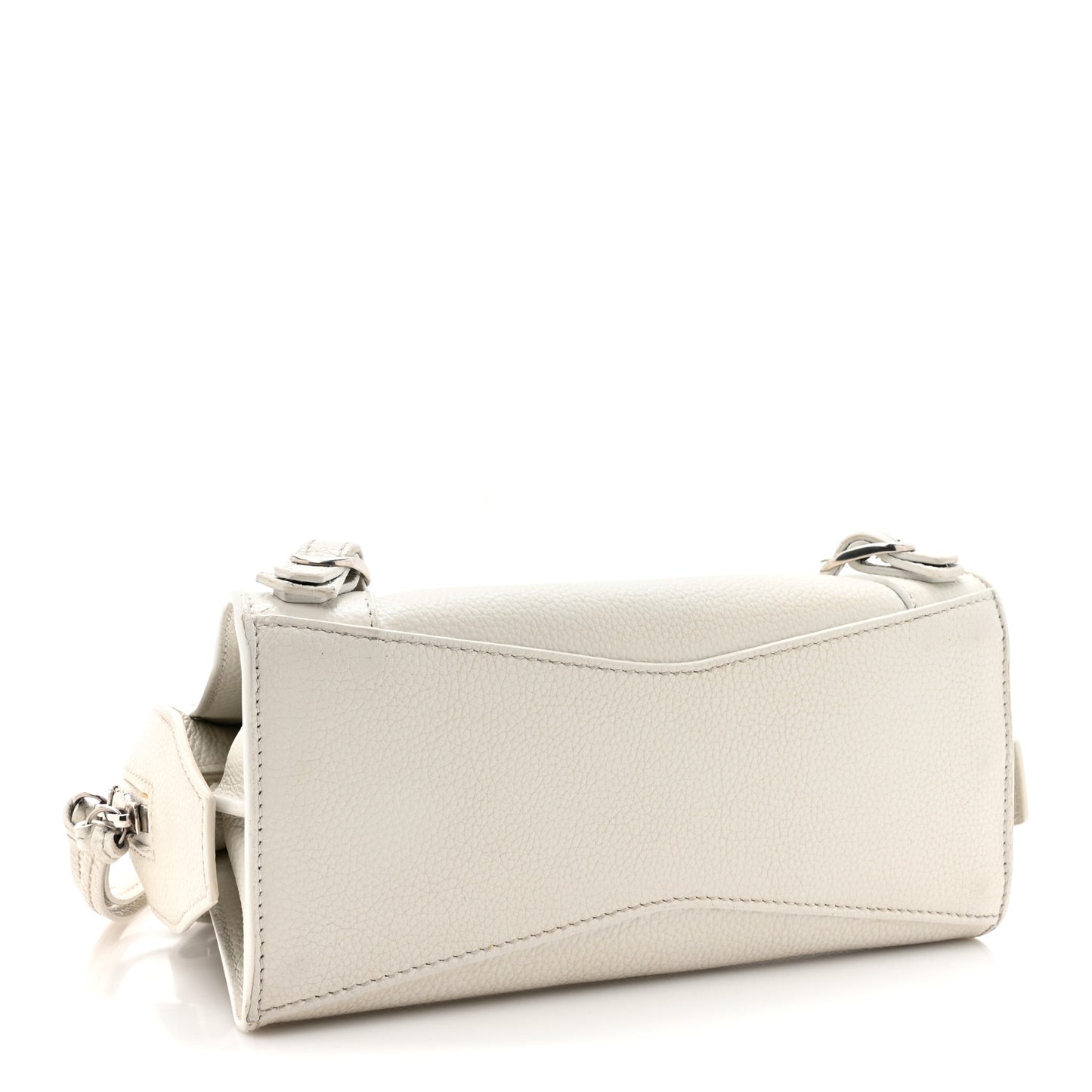 Grained Calfskin Neo Classic Silver Hardware Mini City White