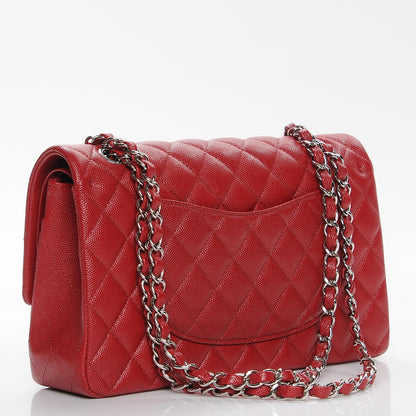 Chanel Caviar Quilted Medium Double Flap Red 2 of 6