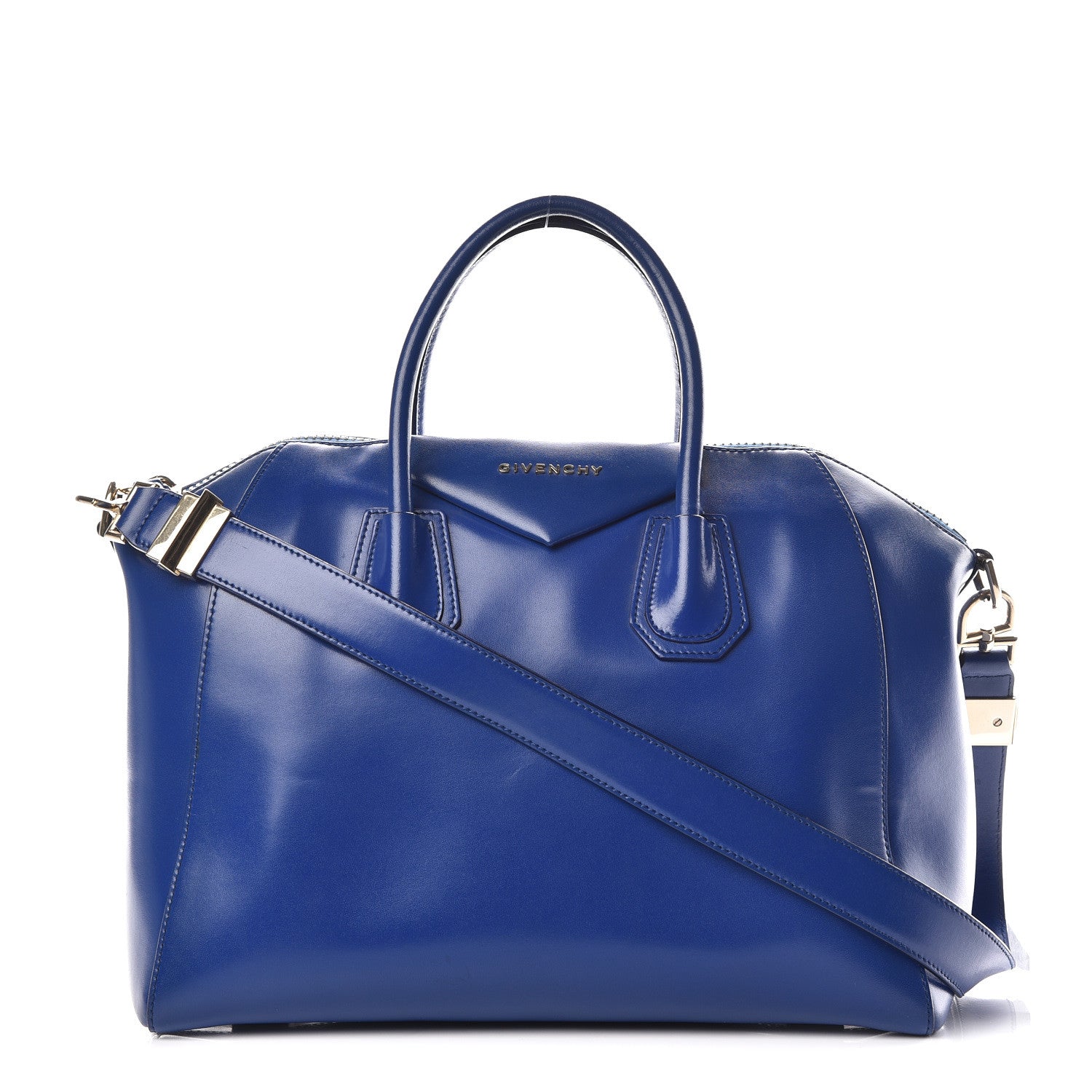Givenchy Shiny Lord Calfskin Medium Antigona Blue 1 of 14