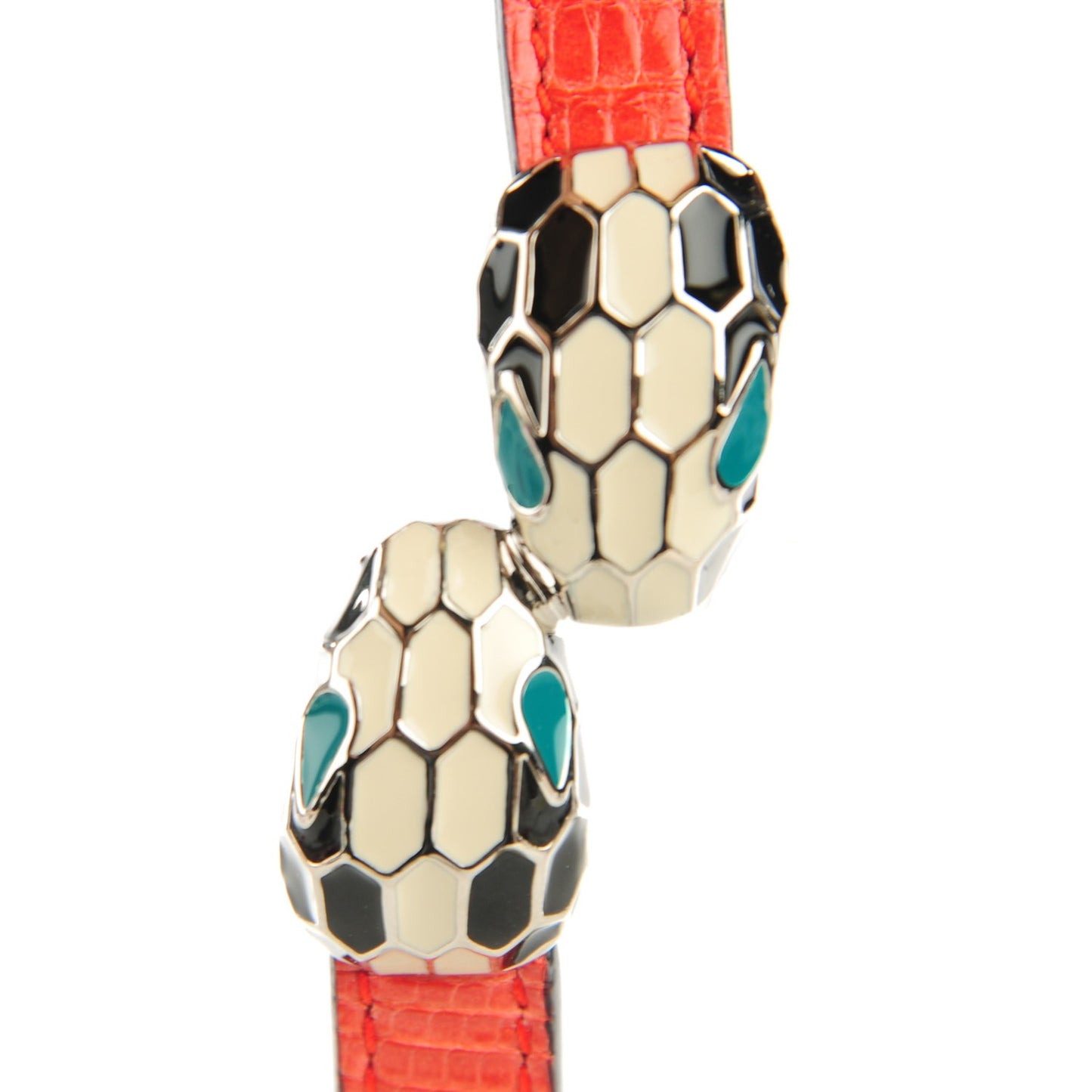 Shiny Lizard Serpenti Forever Multi-coiled Bracelet S Scarlet Red