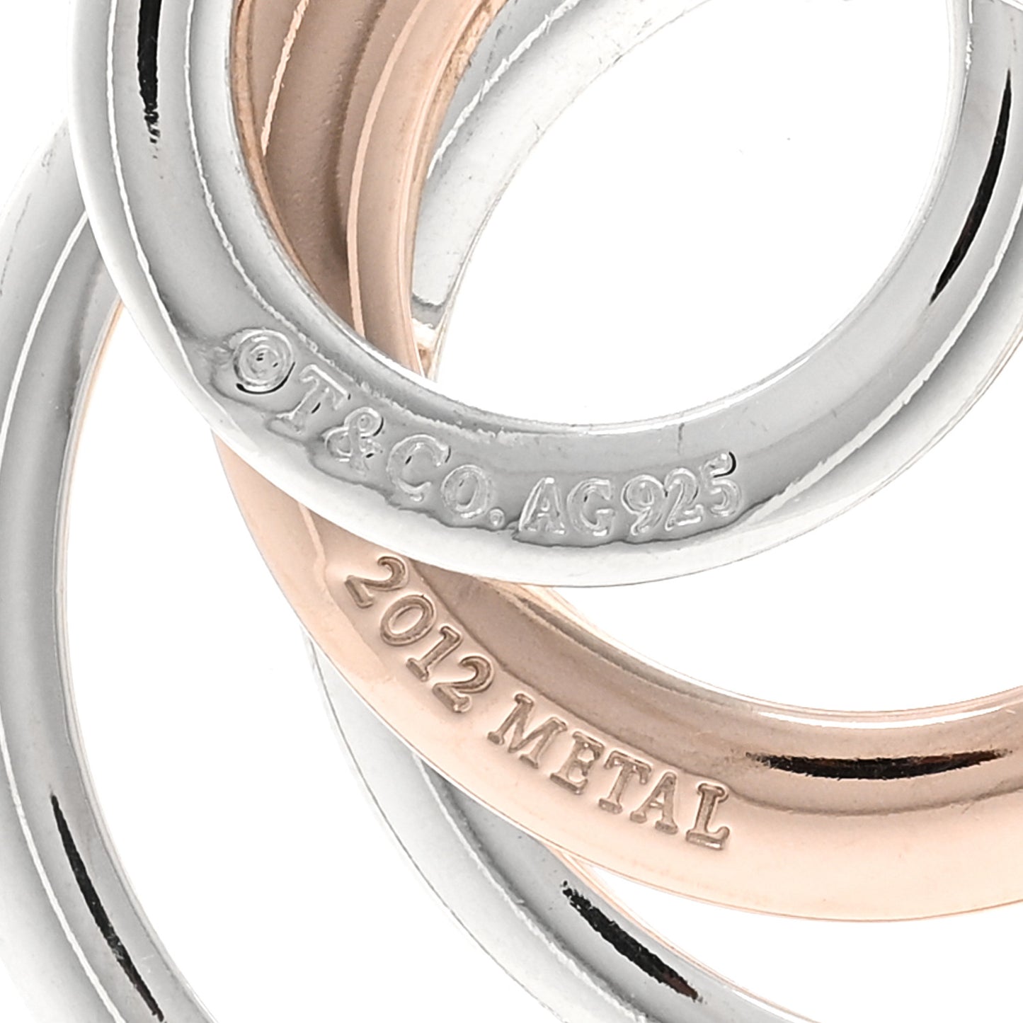 Sterling Silver Rubedo Large 1837 Circles Pendant Necklace