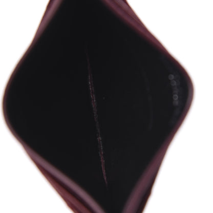 Saint Laurent Grain De Poudre Matelasse Chevron Monogram Credit Card Case Palissandre 5 of 8