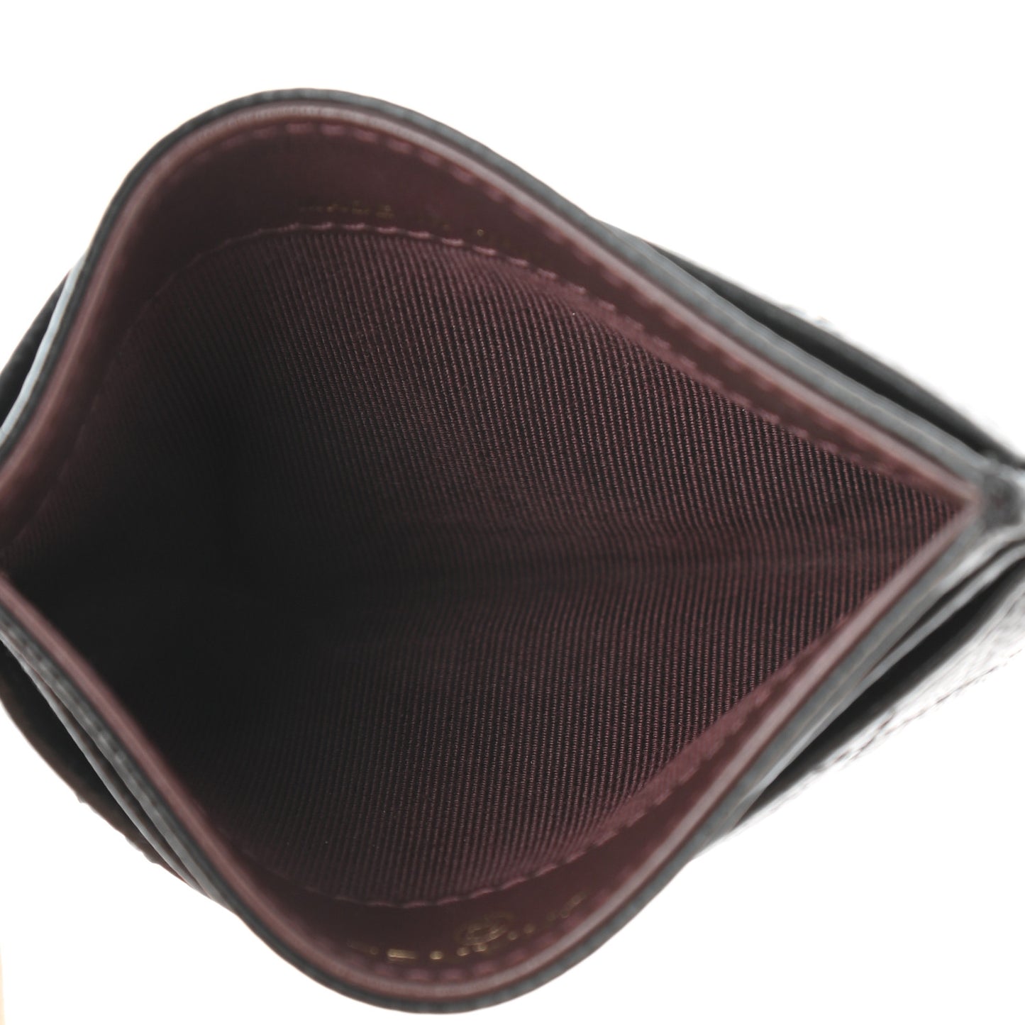 Caviar Quilted Card Holder Black