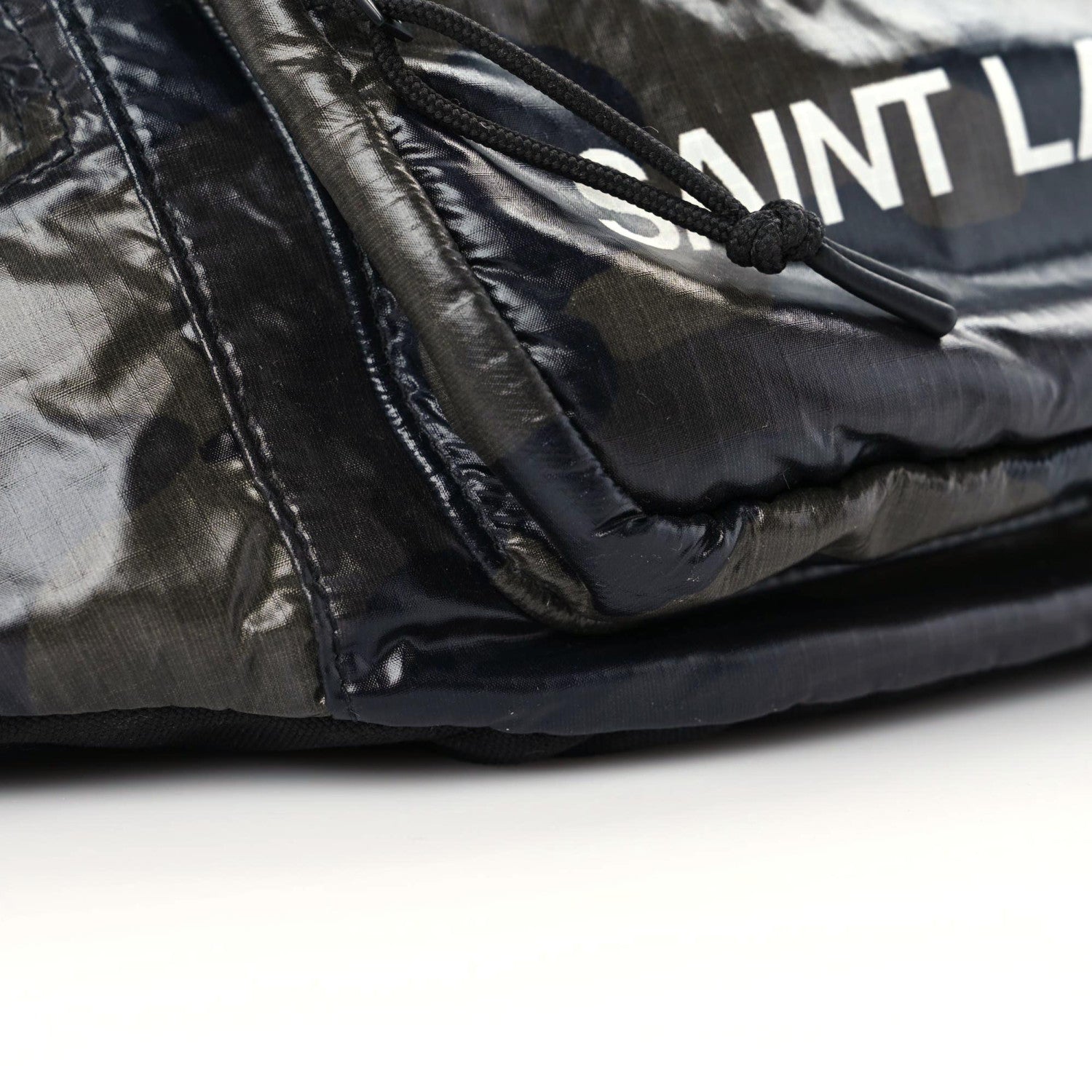 Saint Laurent Nylon Camouflage Logo Ripstop Body Belt Bag Kaki 6 of 9