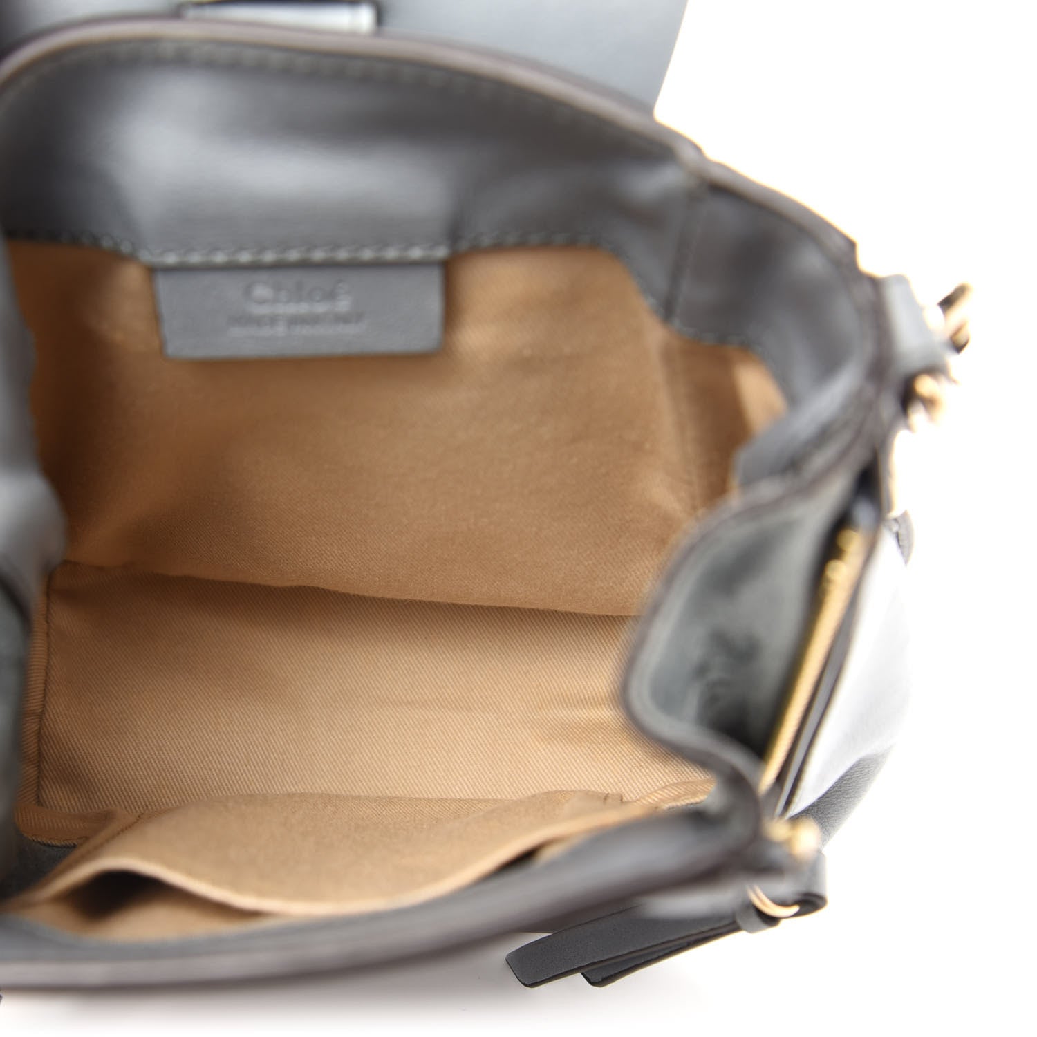 Chloe Suede Calfskin Mini Faye Backpack Airy Grey 4 of 14