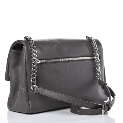 Saint Laurent Grain De Poudre Medium West Hollywood Monogram Fold-Over Earth 3 of 9