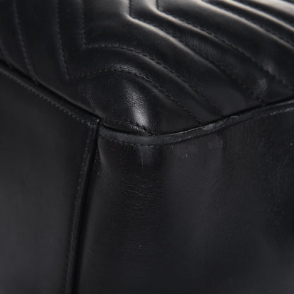 Gucci Calfskin Matelasse GG Marmont Dome Backpack Black 13 of 24