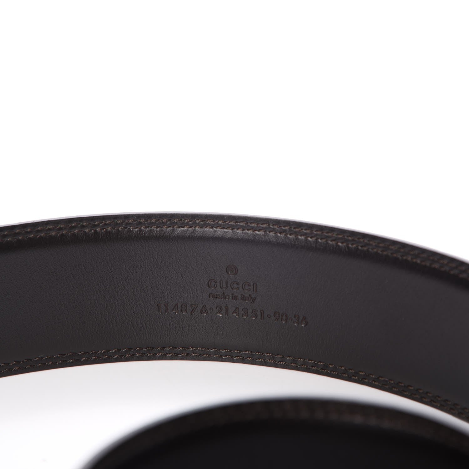Gucci Calfskin Interlocking G 40mm Belt 90 36 Green 5 of 5