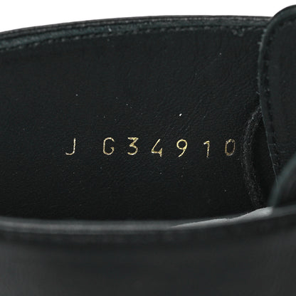 Chanel Lambskin Grosgrain Cap Toe Egyptian Amulet CC Lace Up Boots 35 Black 6 of 10