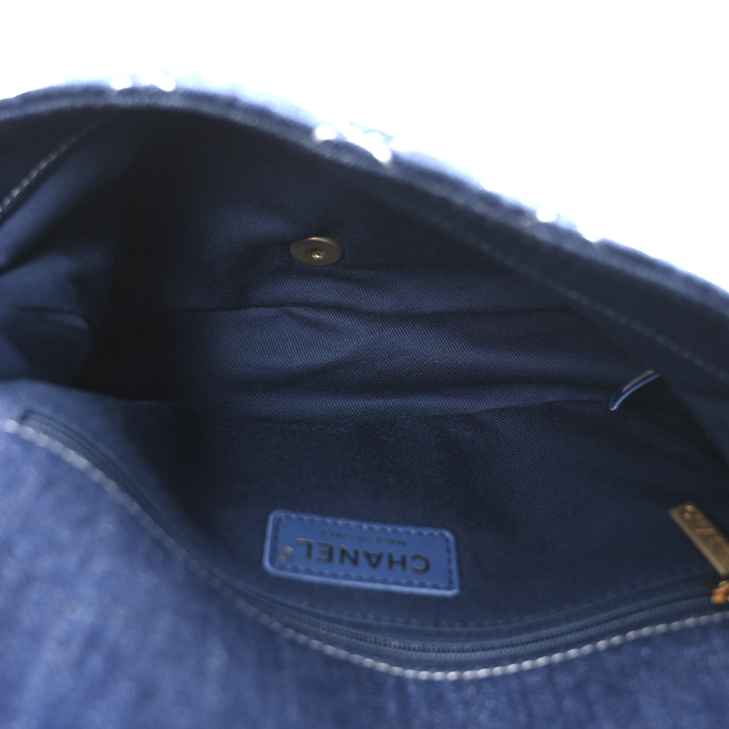 Chanel Denim Quilted Medium Denim Trip Single Flap Blue 5 of 10