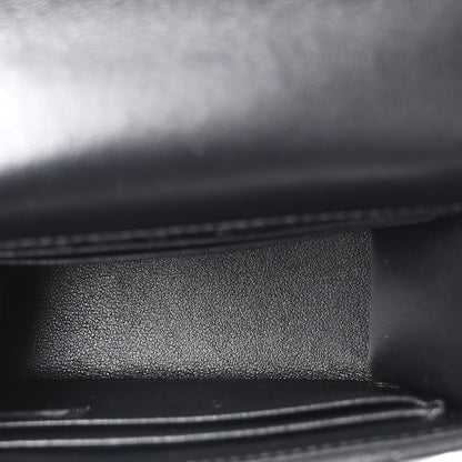 Chanel Lambskin Quilted Top Handle Flap Clutch With Chain Black 5 of 11