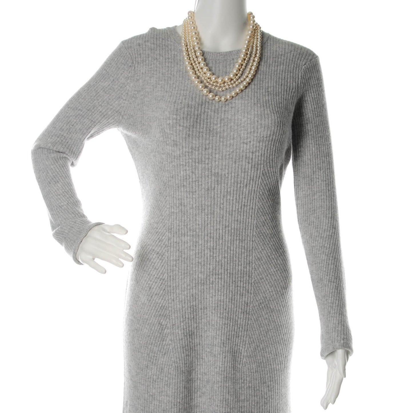 Graduated Pearl Multi Strand Necklace Gold