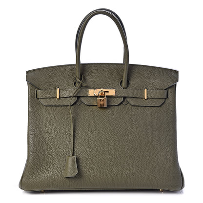 Hermes Togo Birkin 35 Vert Olive 1 of 11