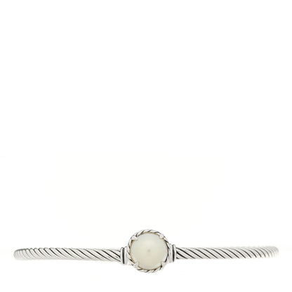 David Yurman Sterling Silver Pearl 3mm Chatelaine Bracelet 1 of 3