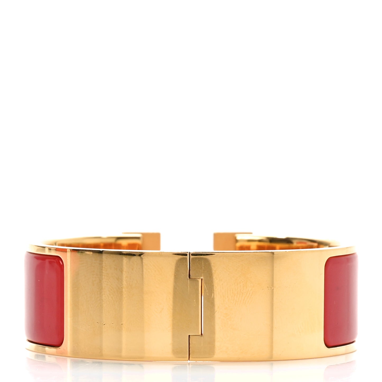 Enamel Wide Clic Clac H Bracelet GM Red