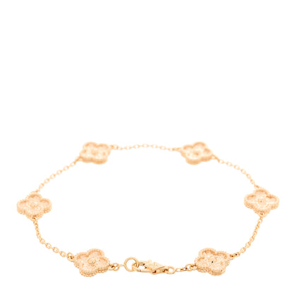 Van Cleef & Arpels 18K Rose Gold 6 Motifs Sweet Alhambra Bracelet 2 of 5