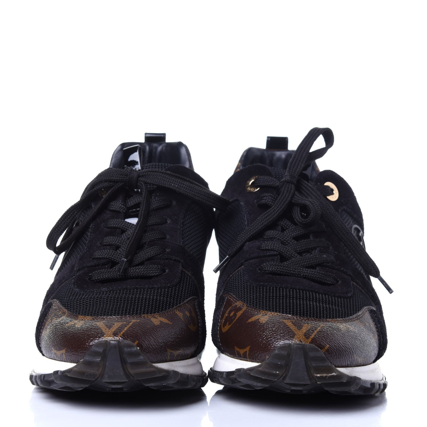 Louis Vuitton Suede Monogram Run Away Sneakers 40 Black 2 of 12