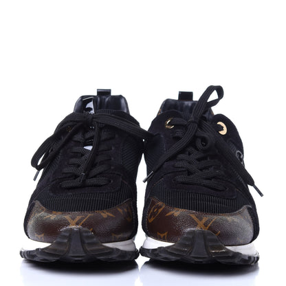 Louis Vuitton Suede Monogram Run Away Sneakers 40 Black 2 of 12