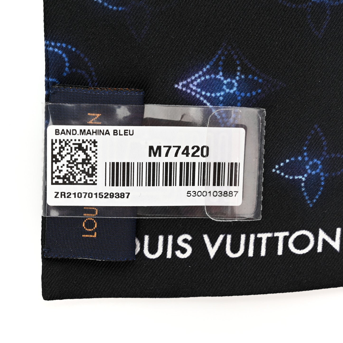 Silk Monogram Flight Mode Bandeau Blue