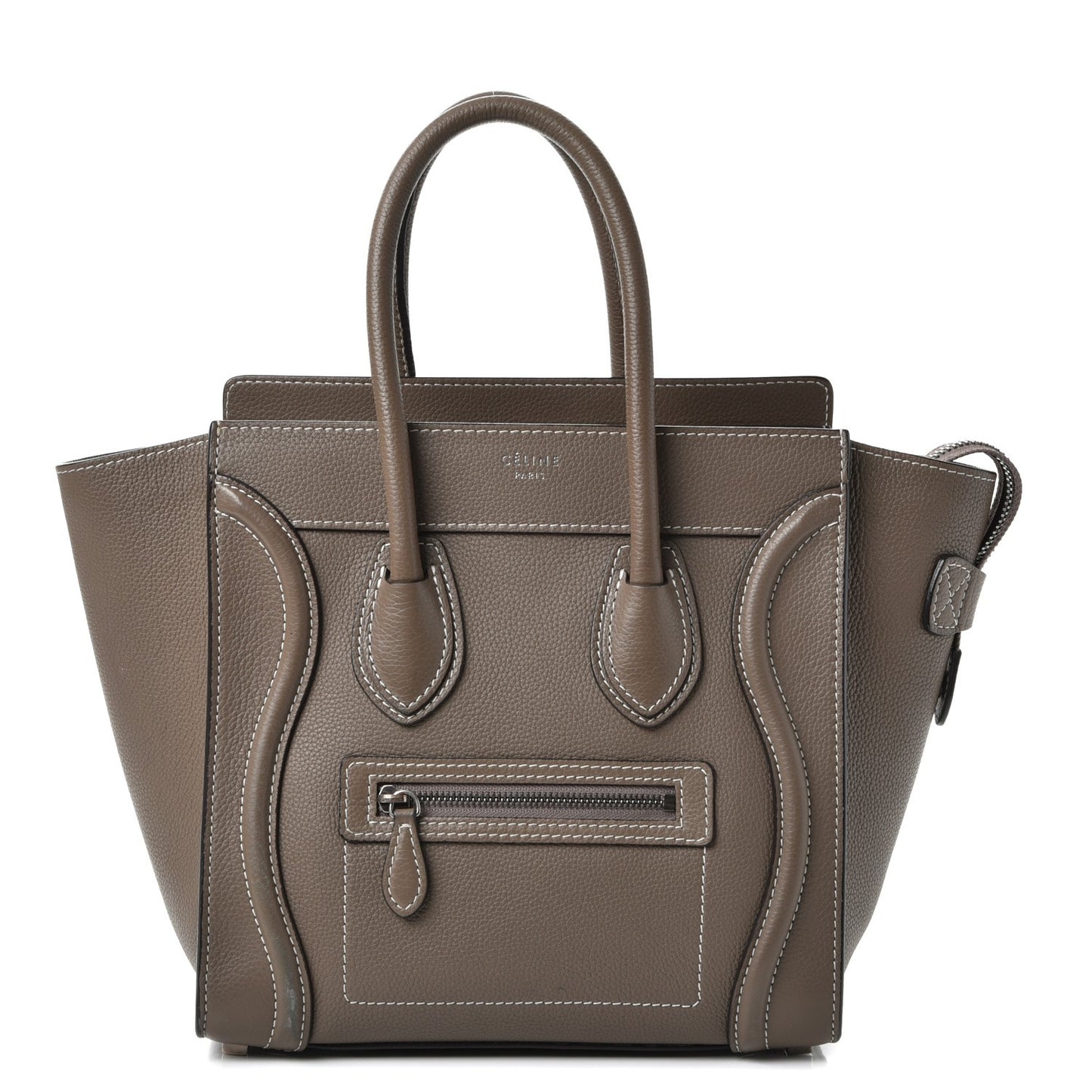 Drummed Calfskin Micro Luggage Souris