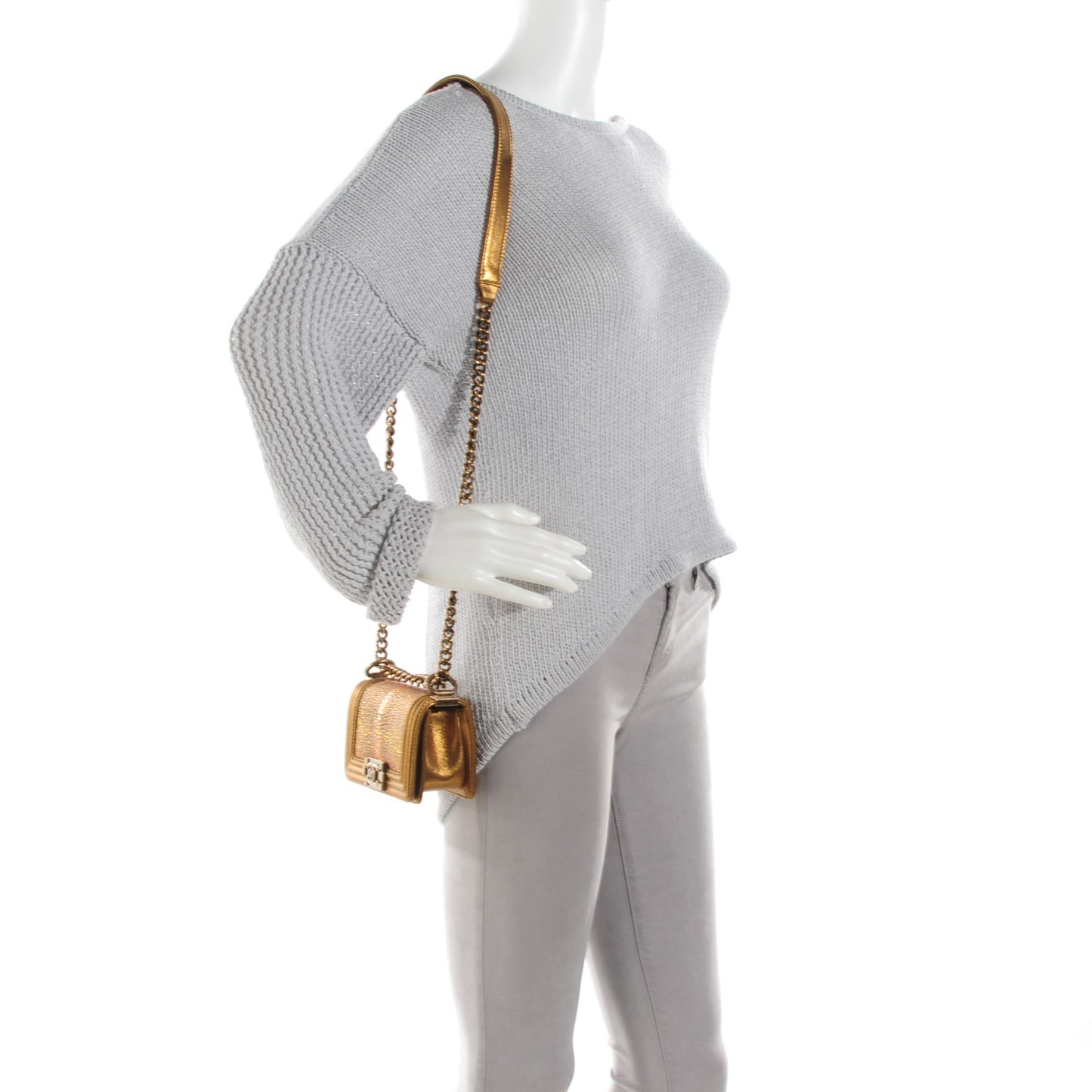 Galuchat Stingray Mini Boy Flap Gold