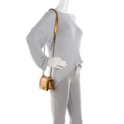 Chanel Galuchat Stingray Mini Boy Flap Gold 2 of 7