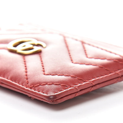 Gucci Calfskin Matelasse GG Marmont Card Holder Hibiscus Red 8 of 11