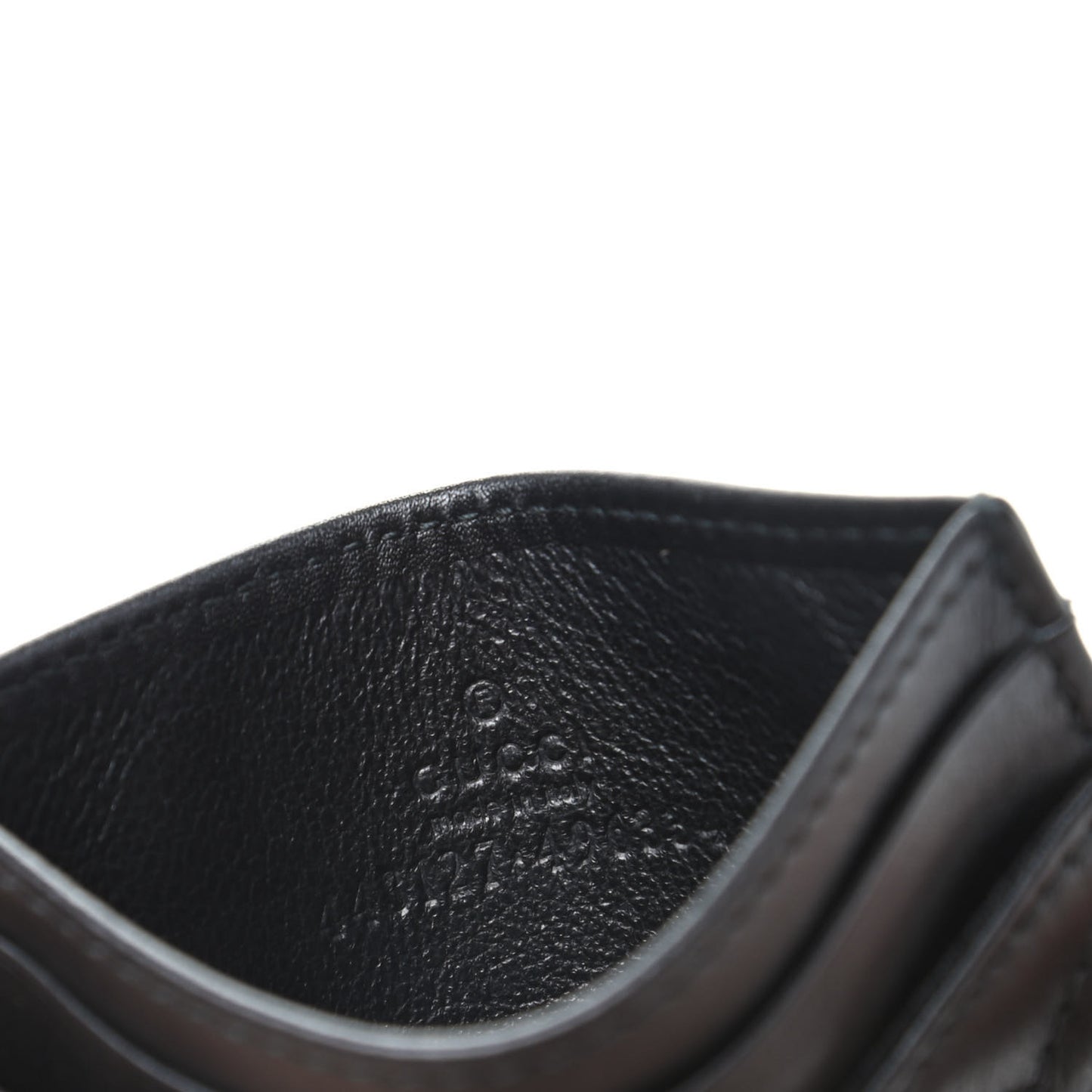 Calfskin Matelasse GG Marmont Card Holder Black