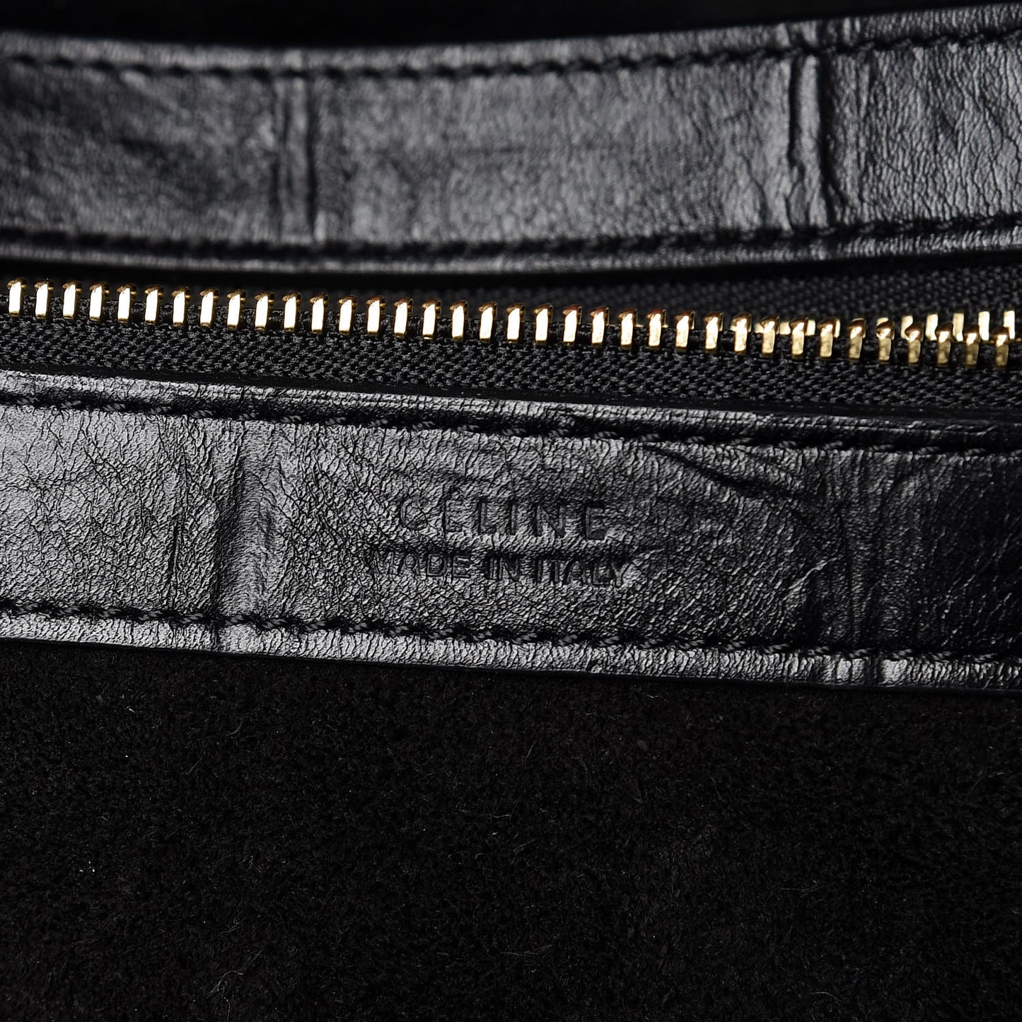 Crocodile Embossed Calfskin Small Belt Cabas Phantom Black