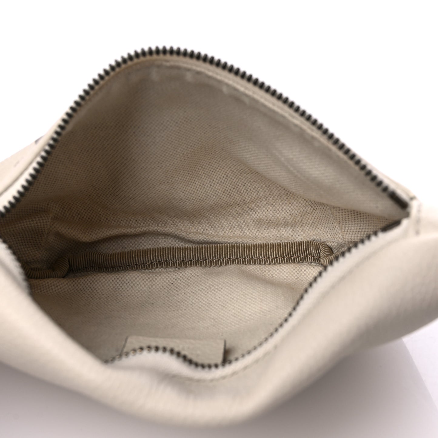 Grained Calfskin Small Logo Belt Bag White
