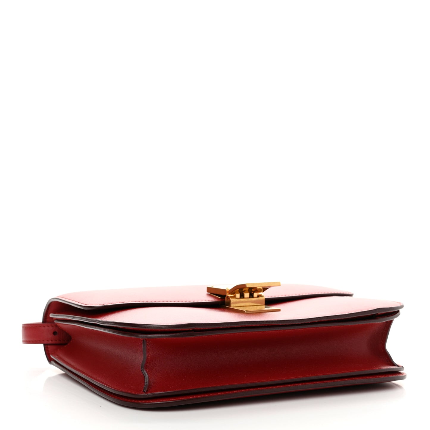 Box Calfskin Medium Classic Box Flap Bag Red