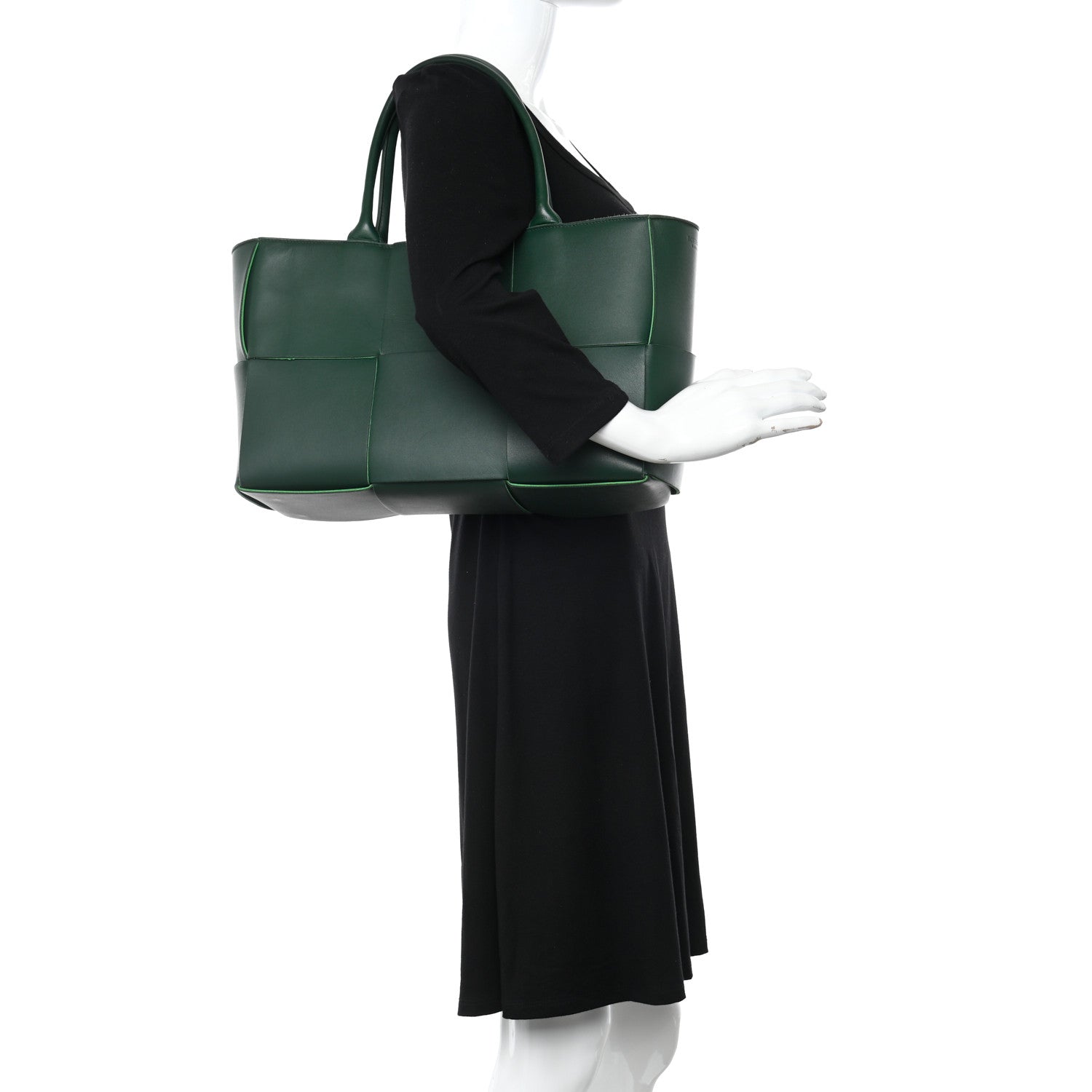 Bottega Veneta Calfskin Maxi Intrecciato Medium Arco Tote Raintree 2 of 11