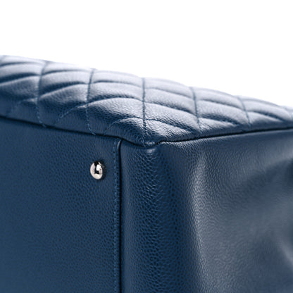 Chanel Caviar Quilted XL Grand Shopping Tote GST Navy Blue 7 of 12