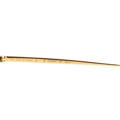 Cartier Santos de Cartier Aviator Sunglasses CT0065S Gold Black 6 of 7