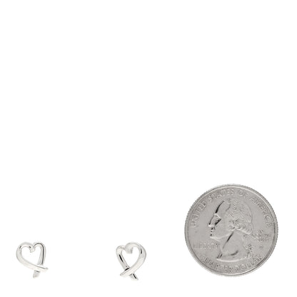 Tiffany Sterling Silver Mini Paloma Picasso Loving Heart Earrings 2 of 4