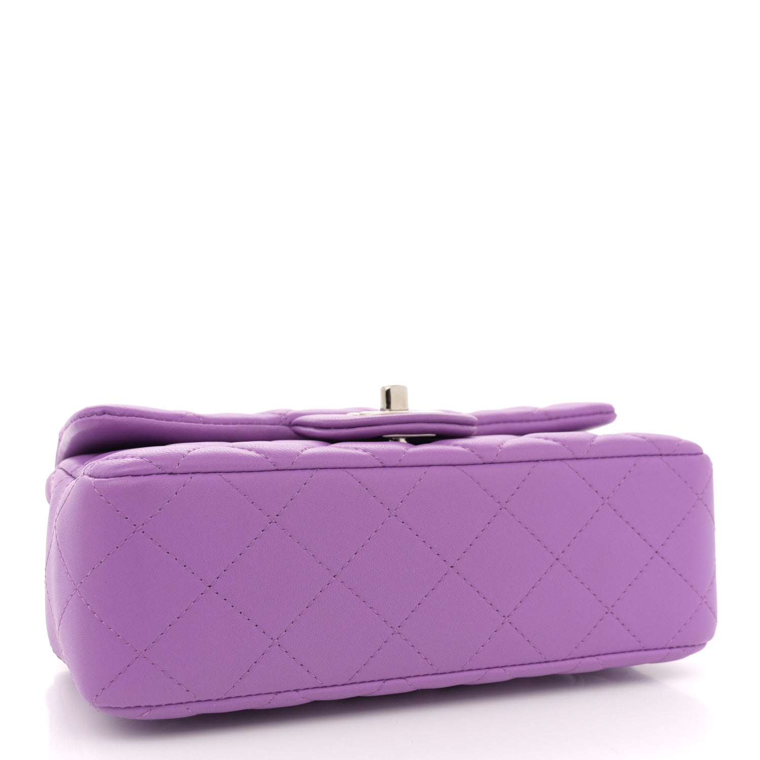 Chanel Lambskin Quilted Mini Rectangular Flap Purple 4 of 11