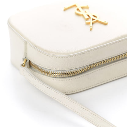 Saint Laurent Grain De Poudre Small Classic Monogram Camera Bag White 9 of 12