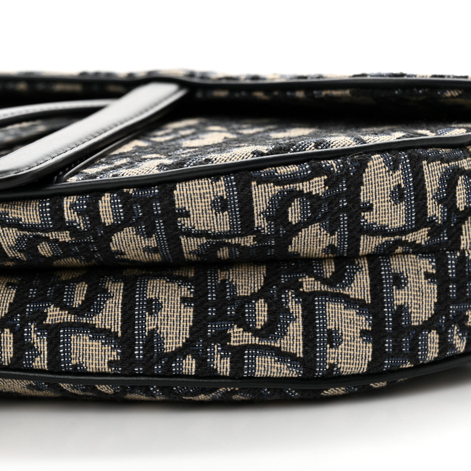 Christian Dior Oblique Saddle Bag With Strap Blue 10 of 13