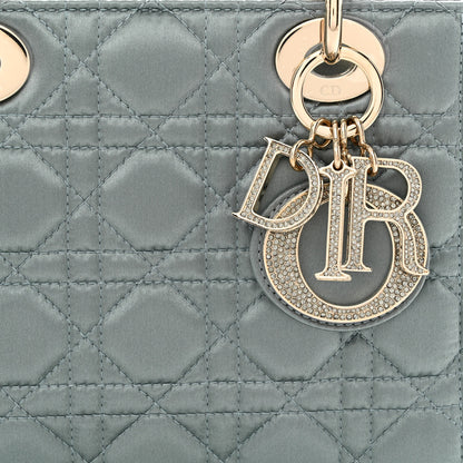 Christian Dior Satin Swarovski Crystal Cannage My ABC Lady Dior Grey 8 of 11